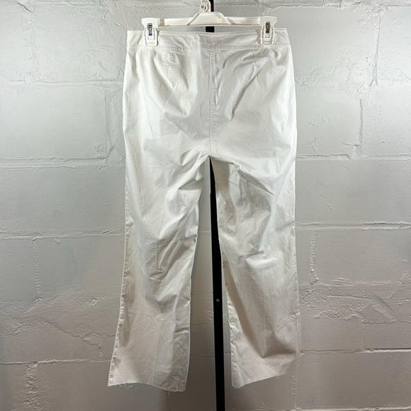 Eileen Fisher Raw Hem Ankle Pants Size XS White Pockets - Picture 4 of 8